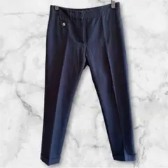 ZARA BASIC ザラ テーパードパンツ ネイビー センタープレス ゴルフのサムネイル