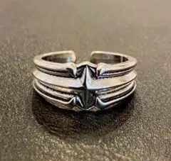 クロス スター シルバー リング メキシカン シンプル 【A8】