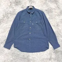 モンベル S シャツ ウィックロン チェック 紺 登山 アウトドア スポーツ