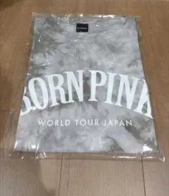 BLACKPINK ロゴTシャツ (gray tie dye) Lサイズ