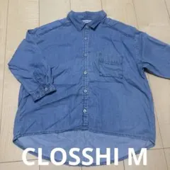 CLOSSHI クロッシー　レディース デニム　シャツ 半袖　7分袖　M