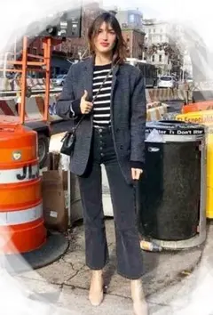 Rouje Paris セミフレア デニム パンツ 28 黒