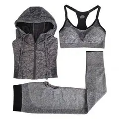 ヨガ ジム ランニング  パーカー&スポーツブラ&レギンス 3点セット