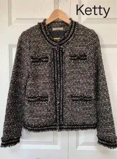 Ketty ケティ　美品　ツイードノーカラージャケット　入園卒園入学卒業参観日