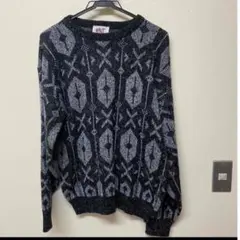 古着屋購入。柄セーター。M