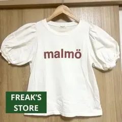 malmö ロゴ パフスリーブ Tシャツ