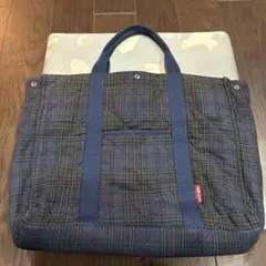 COMME CA ISM キルティング チェック柄 トートバッグのサムネイル