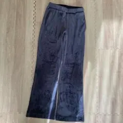 GU ヌクヌクニットコールフレアパンツ　ブラック　140㎝