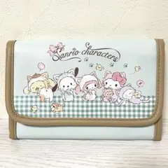 【新品】しまむら 猫の日限定 サンリオキャラクターズ 多機能ケース ミント色