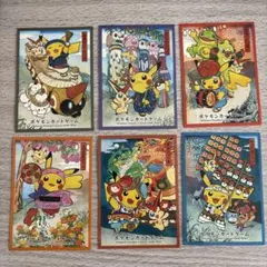ポケモンカード デッキシールド お祭り ピカチュウ 6種セット 各1枚