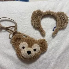 ダッフィーのカチューシャとポシェット