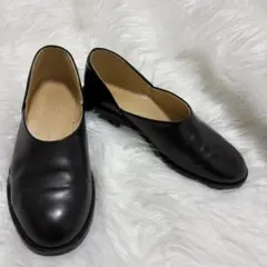 HARUTA×CLANE レザーシューズ 37 約24cm ブラック コラボのサムネイル