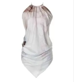 YOSHUYUKI Silk Scarf Patterned Satin Top - メルカリ