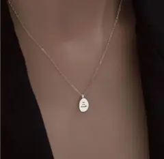 新品 ネックレス コイン サージカルステンレス あずきチェーン 大人気 シルバー