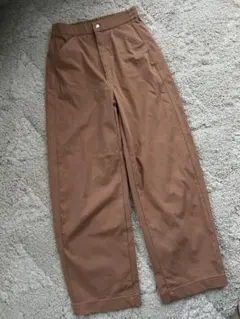 UNIQLO U カーブ ツイル ジャージー パンツ S オレンジ