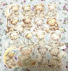 【平袋付】同梱230円 rio_ykr様くまちゃんダイカット16枚セット①