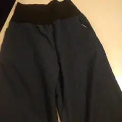 マタニティ デニム ワイドパンツ ダークブルー