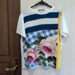 WEEKEND MaxMara 半袖Tシャツ 花柄 ボーダーのサムネイル
