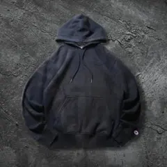 Champion サンフェード L スウェットパーカー 黒 グランジ BOROのサムネイル