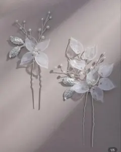 フラワーモチーフ パール ヘアピンセット