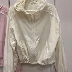 w closet ナイロン フード付き ブルゾン アイボリー　レースのサムネイル