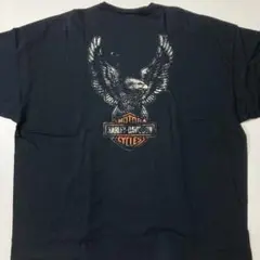 Harley-Davidson 鷲プリント Tシャツ ブラック BIGSIZE
