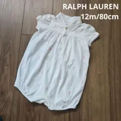 【RALPH LAUREN】半袖 ロンパース ショートオール ホワイト