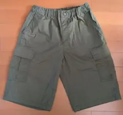 ユニクロ キッズ カーゴハーフパンツ カーキ