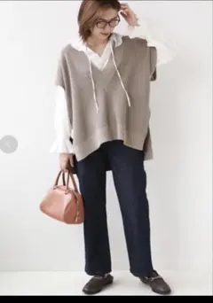 製品染めVネックベスト JOURNAL STANDARD relumeのサムネイル