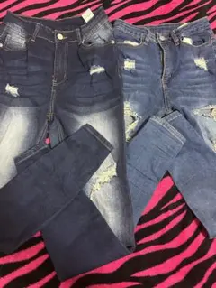 shein ダメージジーンズ