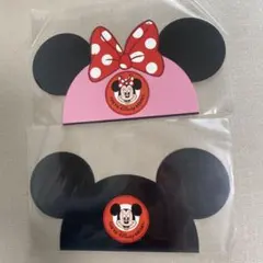 ディズニー　ミッキー　ミニー　イヤーハット　ポストカード　2枚セット