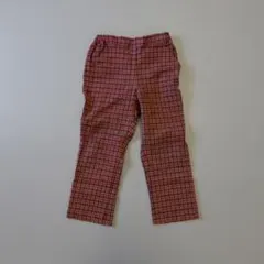 ★familiar★ファミリア★赤系チェック★長ズボン★110cm★