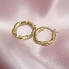 S965 ゴールド フープピアス レディース リング シルバー925 綺麗 女性