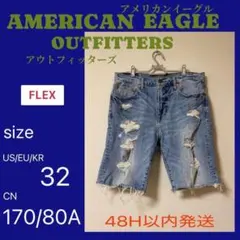 アメリカンイーグルアウトフィッターズAEO FLEX ハーフ デニム 32のサムネイル