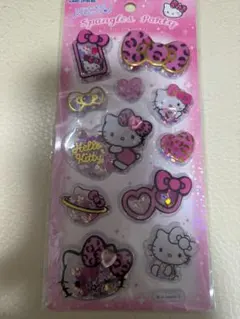 【24時間以内に発送】スパンコールパーティー　ヒョウ柄キティ