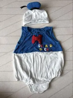 ディズニー　ドナルドダック　ロンパース・帽子セット