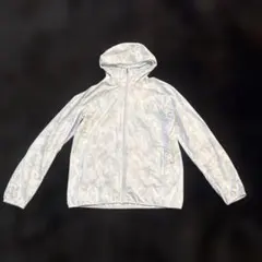ユニクロ アノラックパーカー マーブル柄 グレー系 メンズL 軽量アウターのサムネイル
