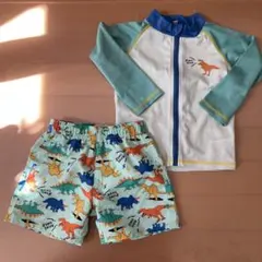 西松屋　恐竜プリント水着とラッシュガードセット　90サイズ