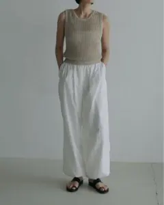 【anuke】Nylon Volume Pants ホワイト38のサムネイル