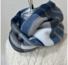 お得❤️ロング❤️チェック　マフラー　スヌード　グリーン　フリース　緑　ハンドメイド