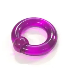 1個　0G 内径20mm UVアクリル　サークルリング　CBR ボディピアス