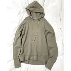 RABBITHOLE LONDON　フードパーカー　前V　プルオーバー　カーキ