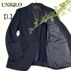 ✨美品✨UNIQLOメンズテーラードジャケット【L】チャコールグレー　ストレッチ