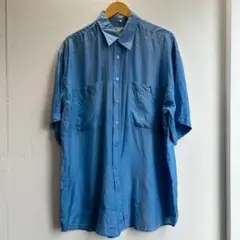 《ARPINO》シルク100％ 半袖シャツ ダブルポケット 古着 ヴィンテージ