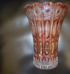 ボヘミアンガラス 大きな花瓶