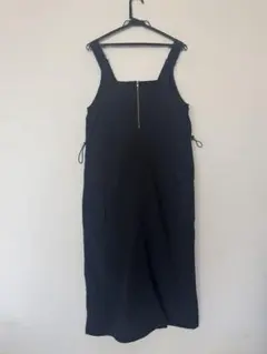 2WAY ジャンパースカート　ドロスト　レイヤード　ローリーズファーム　黒ジップ