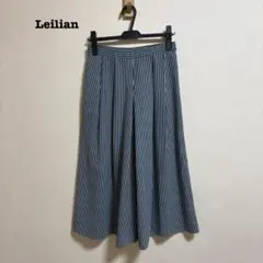 美品 Leilian ストライプ ワイドパンツ ガウチョパンツ 11