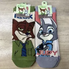 【新品未使用】ズートピア ニック　ジュディ靴下2点セット