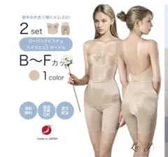 【ウェディングインナー】ローバックビスチェ&ハイウエストガードル 2点セット