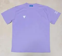 VICTAS 紫 Tシャツ メンズLサイズ 袖に三重のプリント